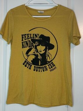 Feelin' Kinda Beth Dutton-ish Graphic Tee - Mustard
